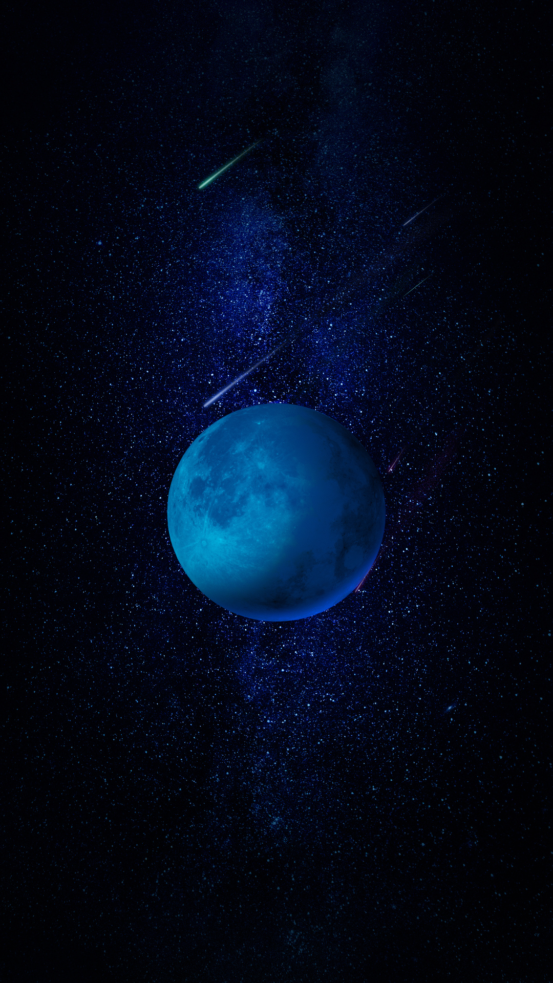 Blue Planet And Stars Digital