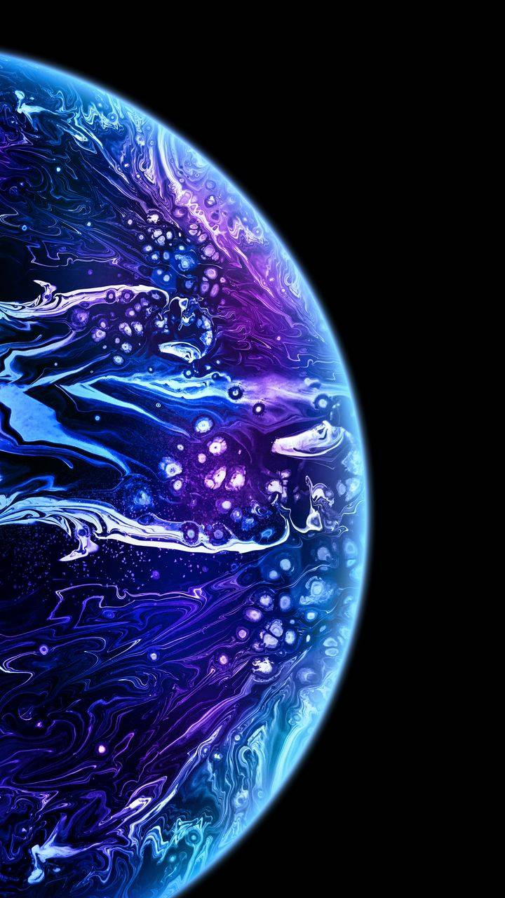 Amoled Wallpaper Space Planet iPhone