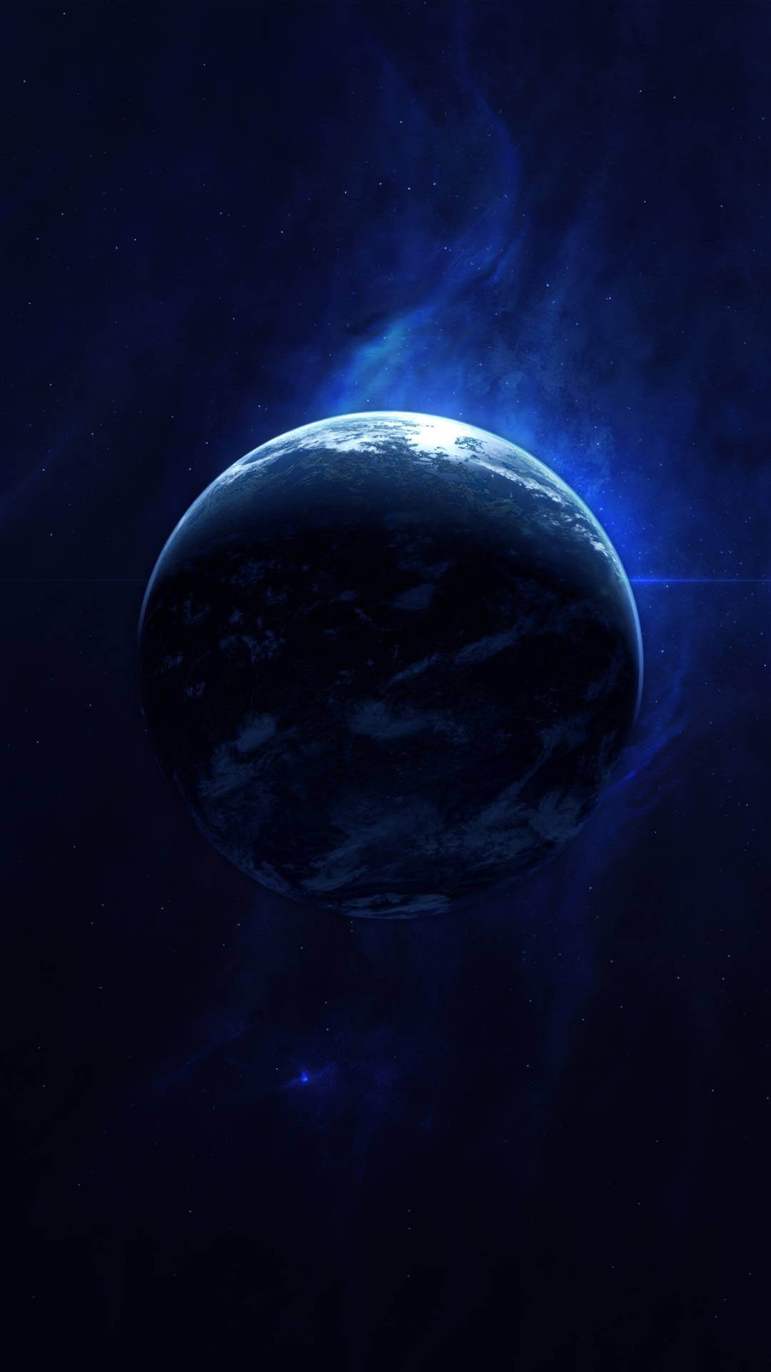 Download Blue Glowing Planet 4k Ultra