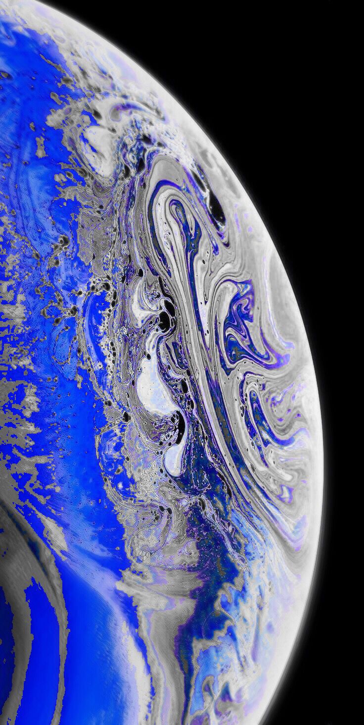 Abstract Blue and White Swirls Wallpaper