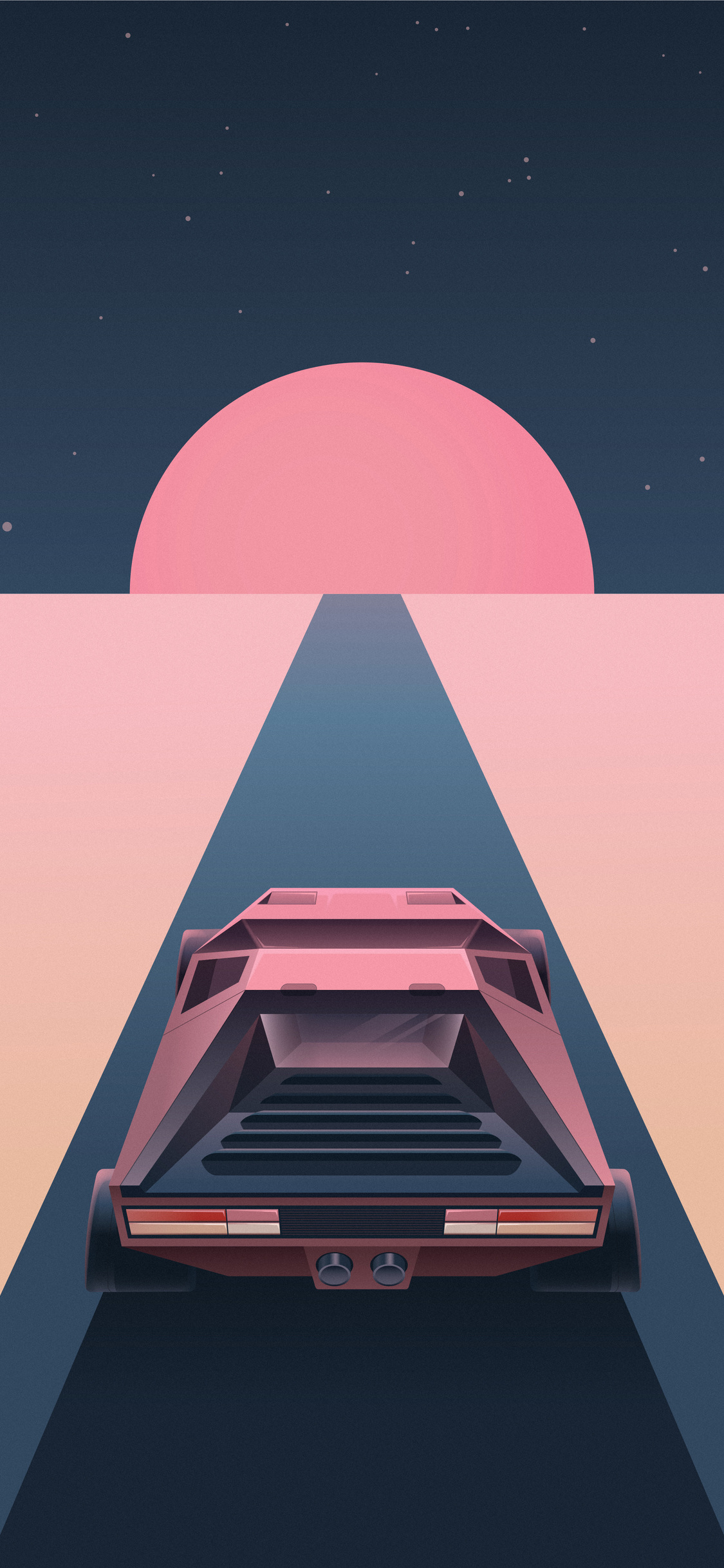 Car Minimalism Road iPhone XS