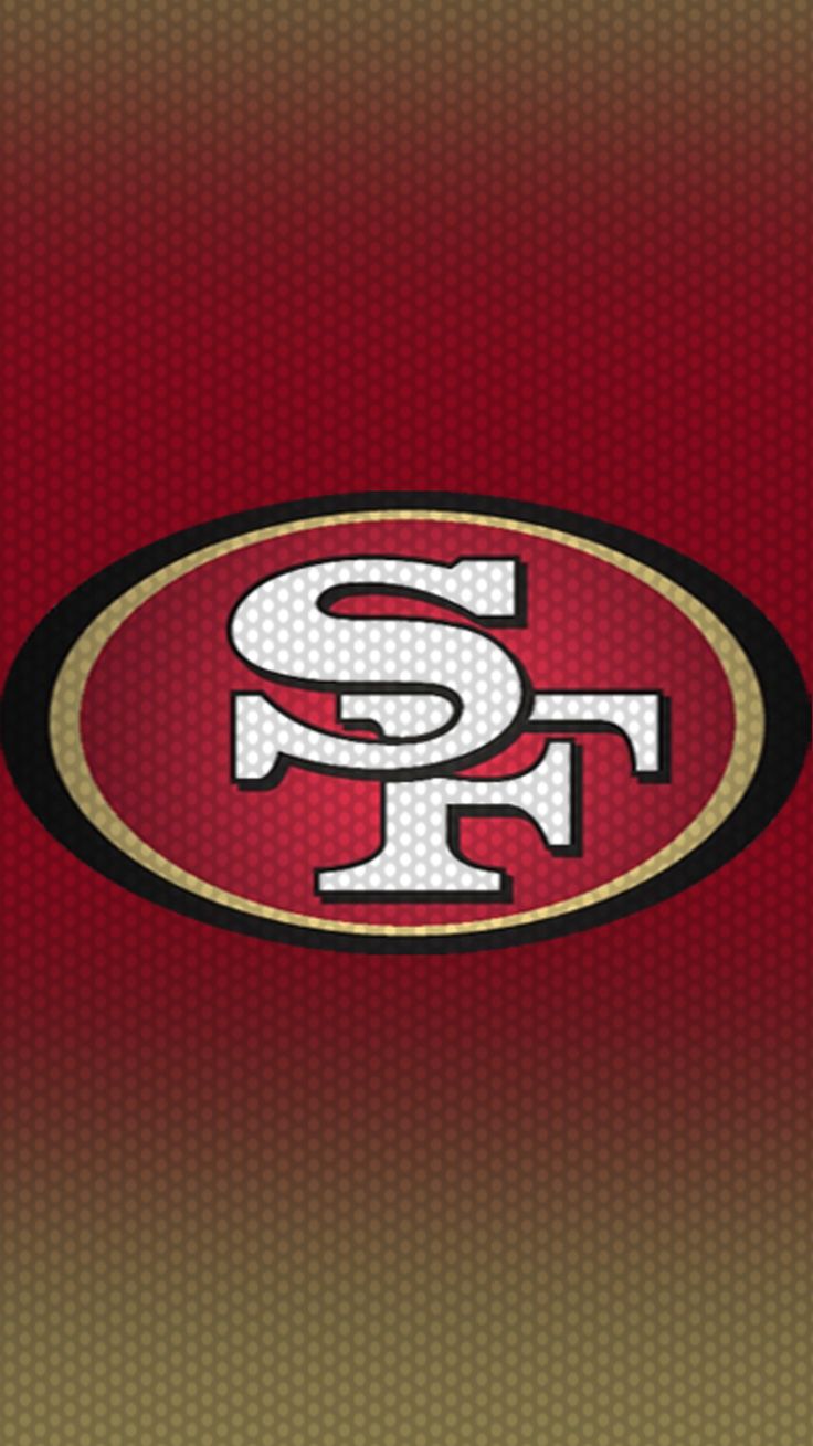 San Francisco 49ers Logo on Red Background