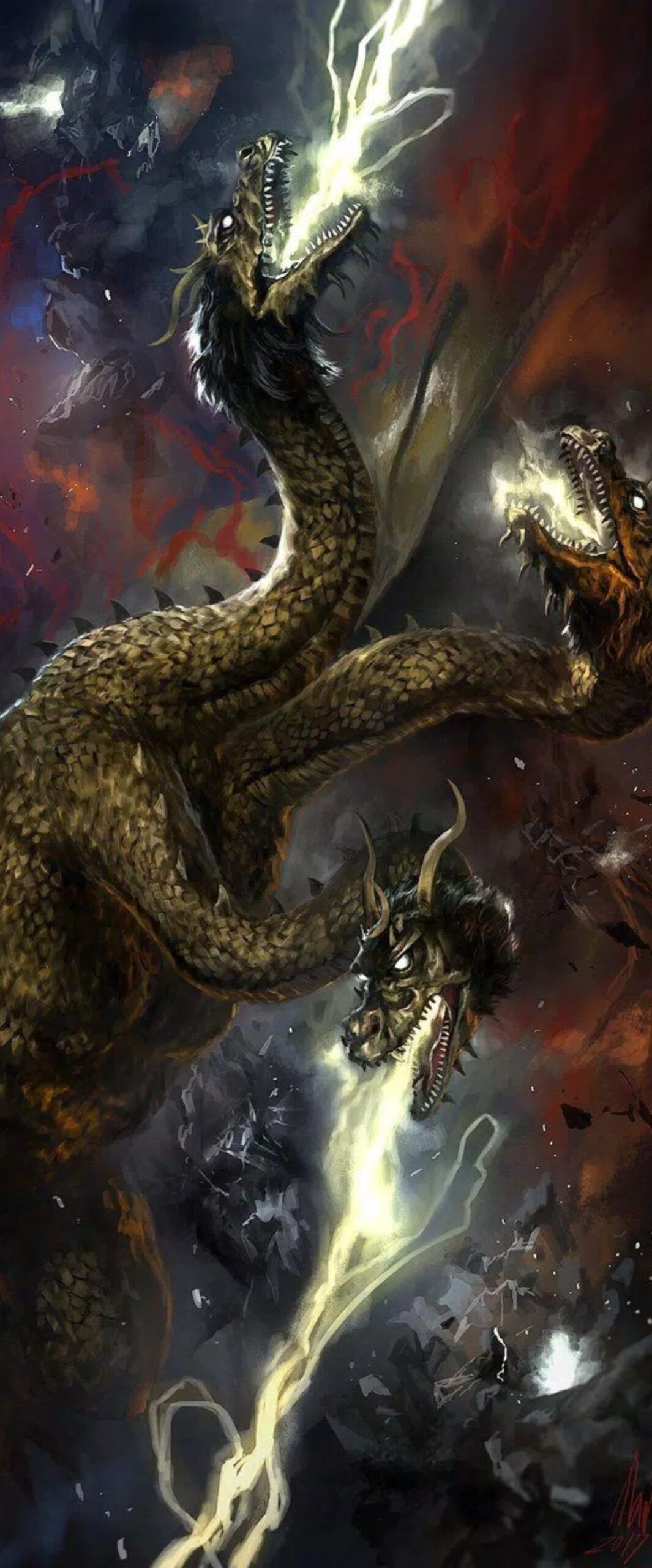Ghidorah iPhone Wallpaper 4k