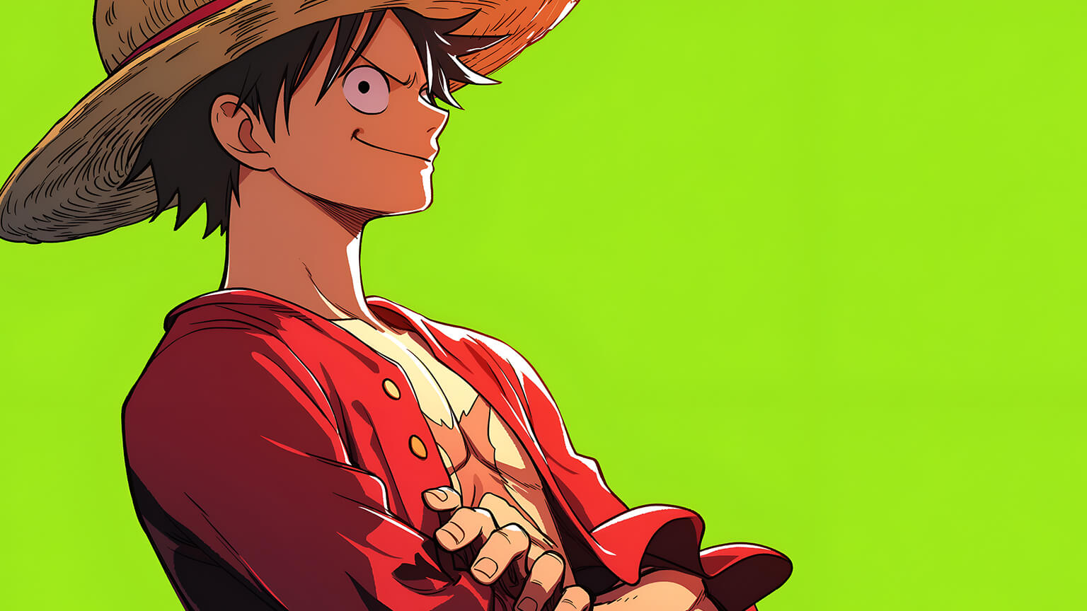 One Piece Serious Monkey D. Luffy Green