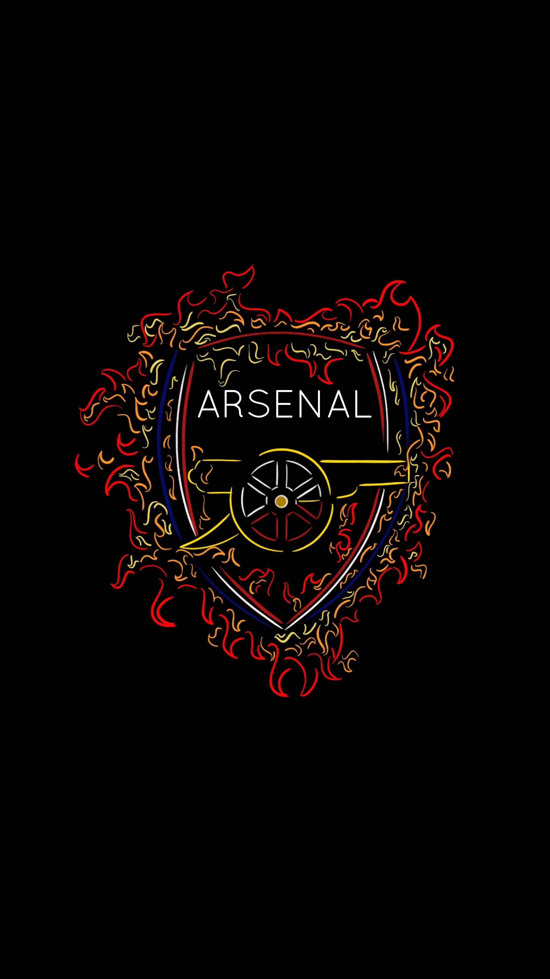 I made a minimal wallpaper of Arsenal in my style is it okay to post this here?