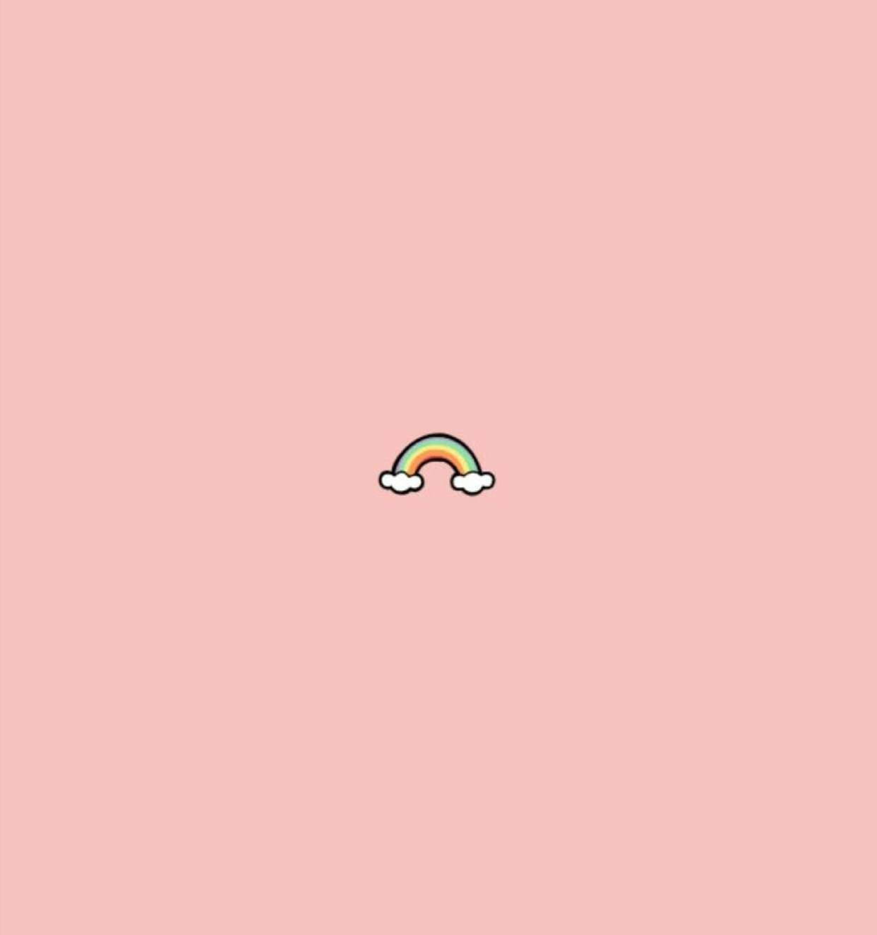 Picture Rainbow In Pink Wallpaper