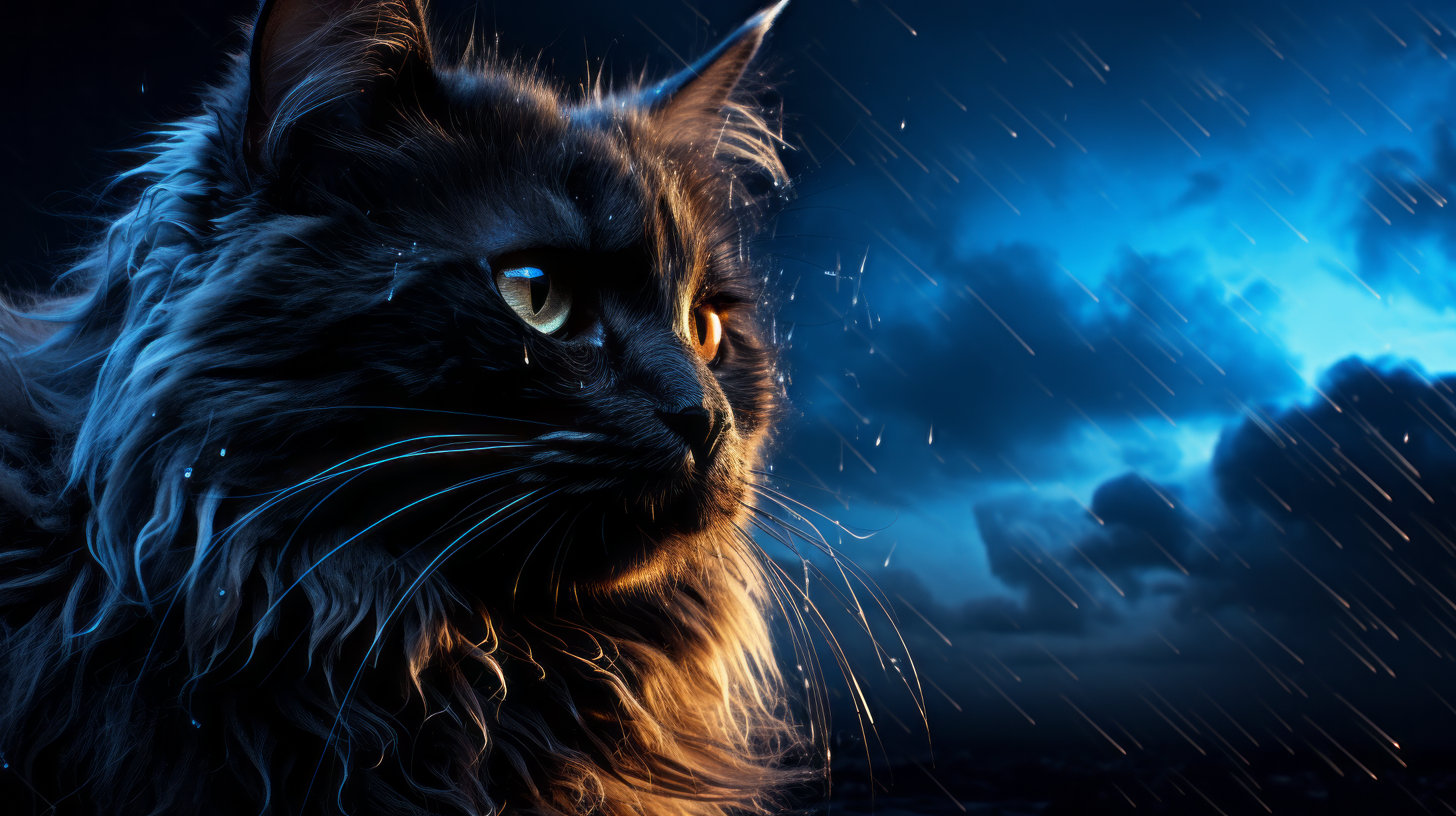 Majestic Black Cat HD Wallpaper