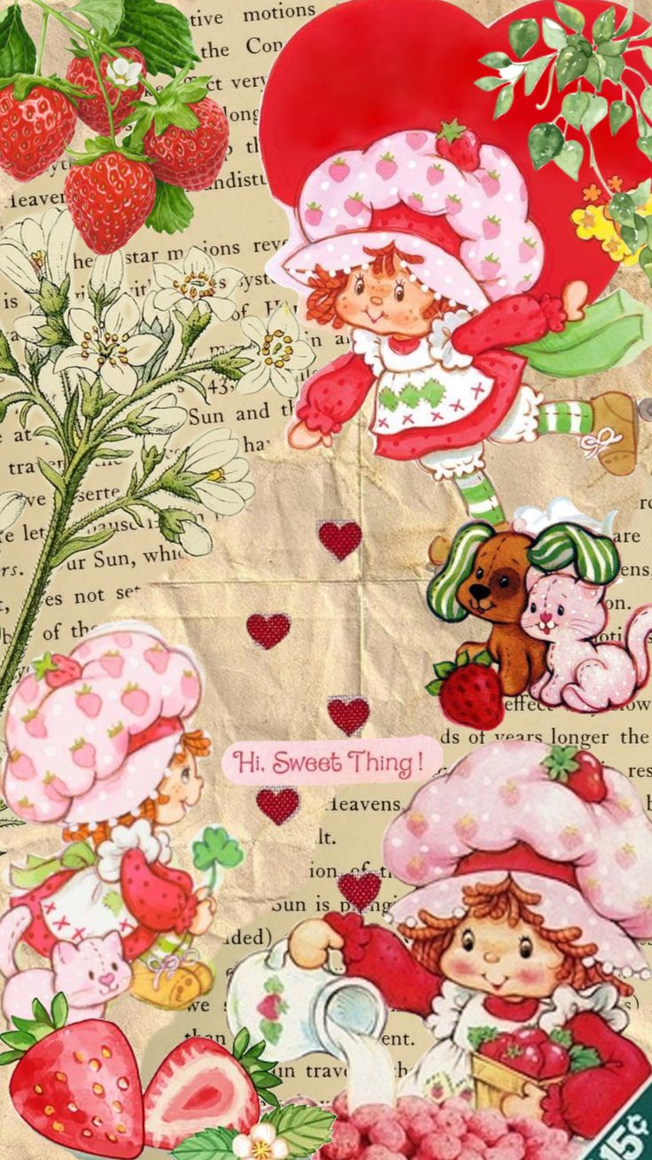Strawberry shortcake cartoon, Wallpaper