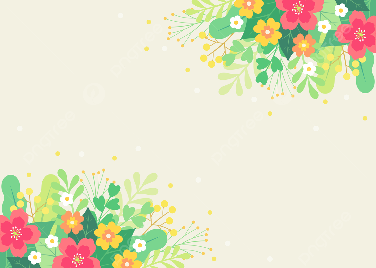 Cute Red Yellow Green Spring Floral