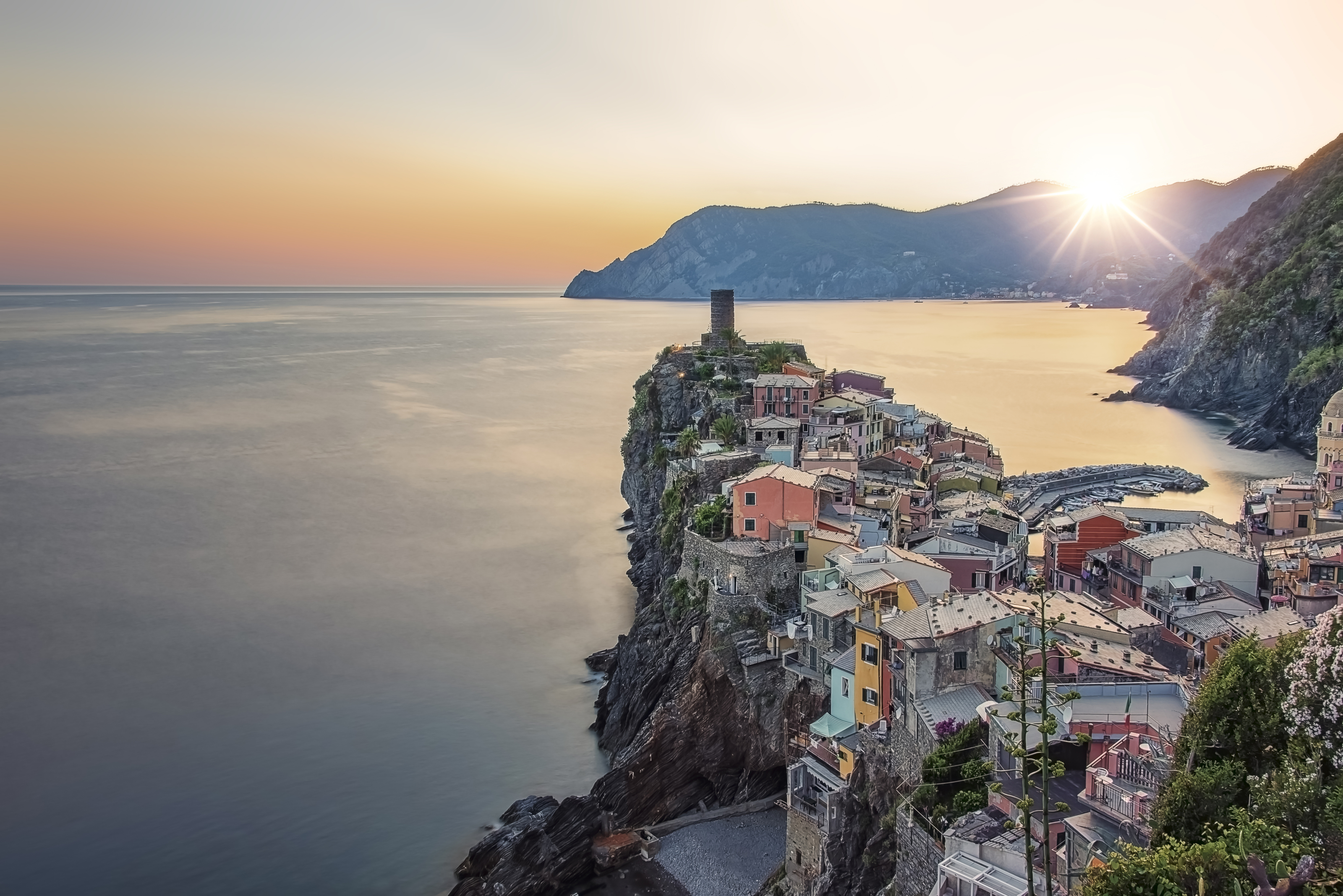 Cinque Terre Sunset Wallpaper Mural