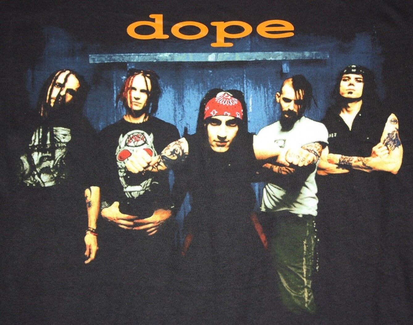 L vtg 90s DOPE band shirt * nu metal