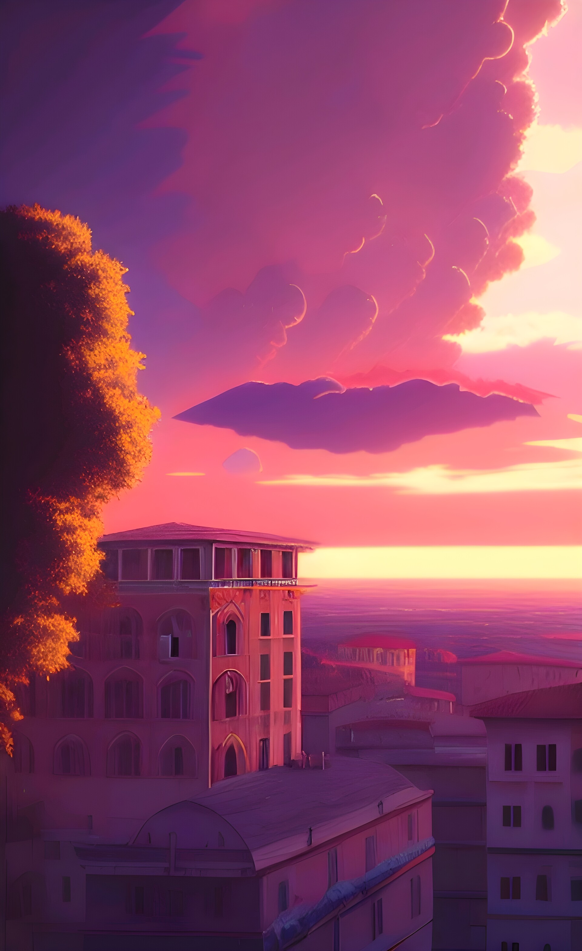 Sunset in Italy
