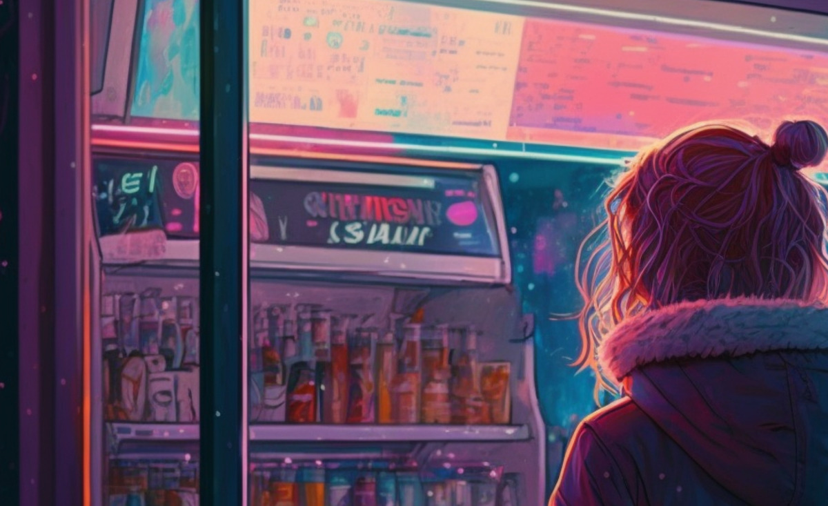 Asthetic Lofi Girl. Wallpaper