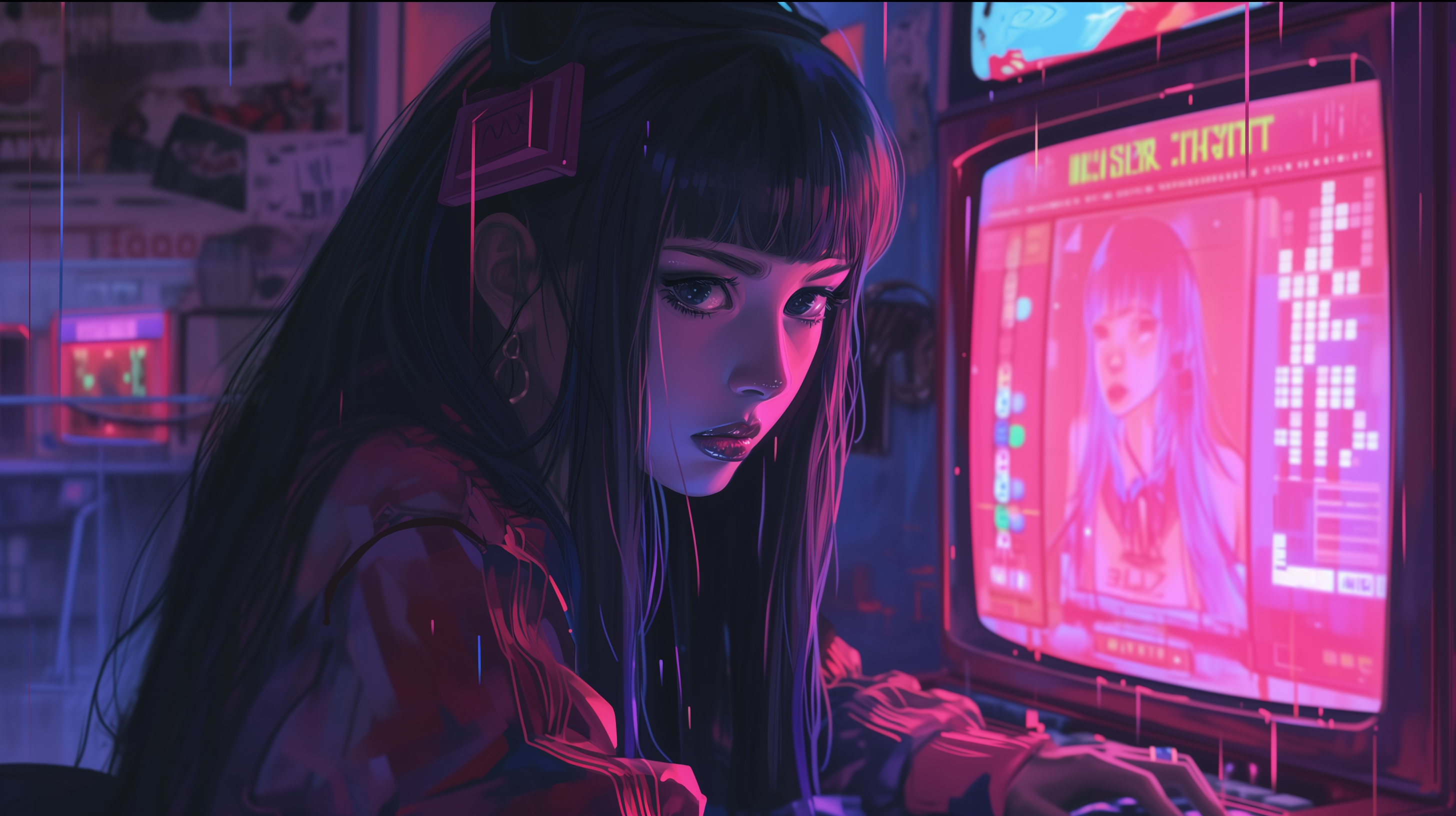 Sad Lofi Girl HD Wallpaper