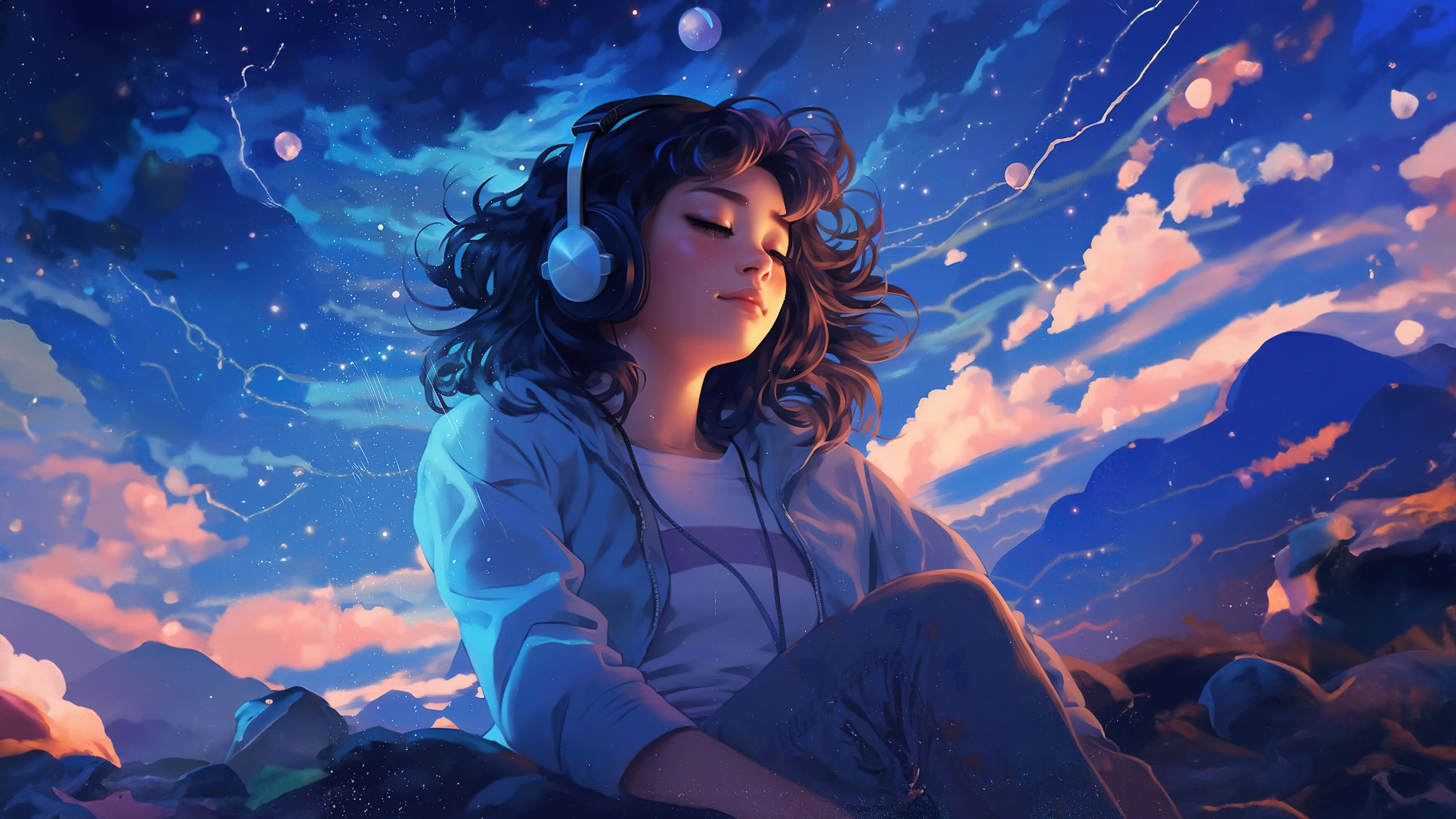 Lofi girl Wallpaper 4K, Surreal, Dreamy