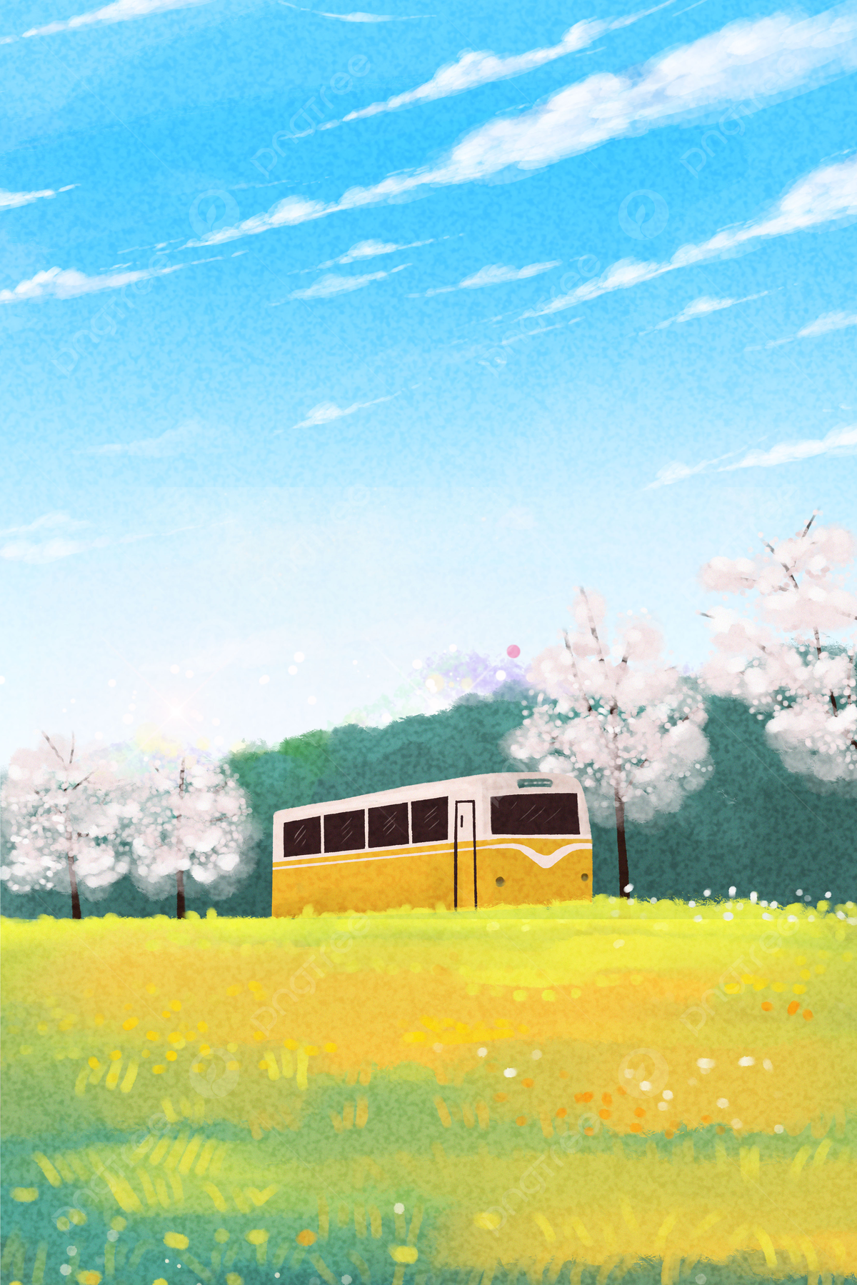 Small Fresh Anime Manga HD Background