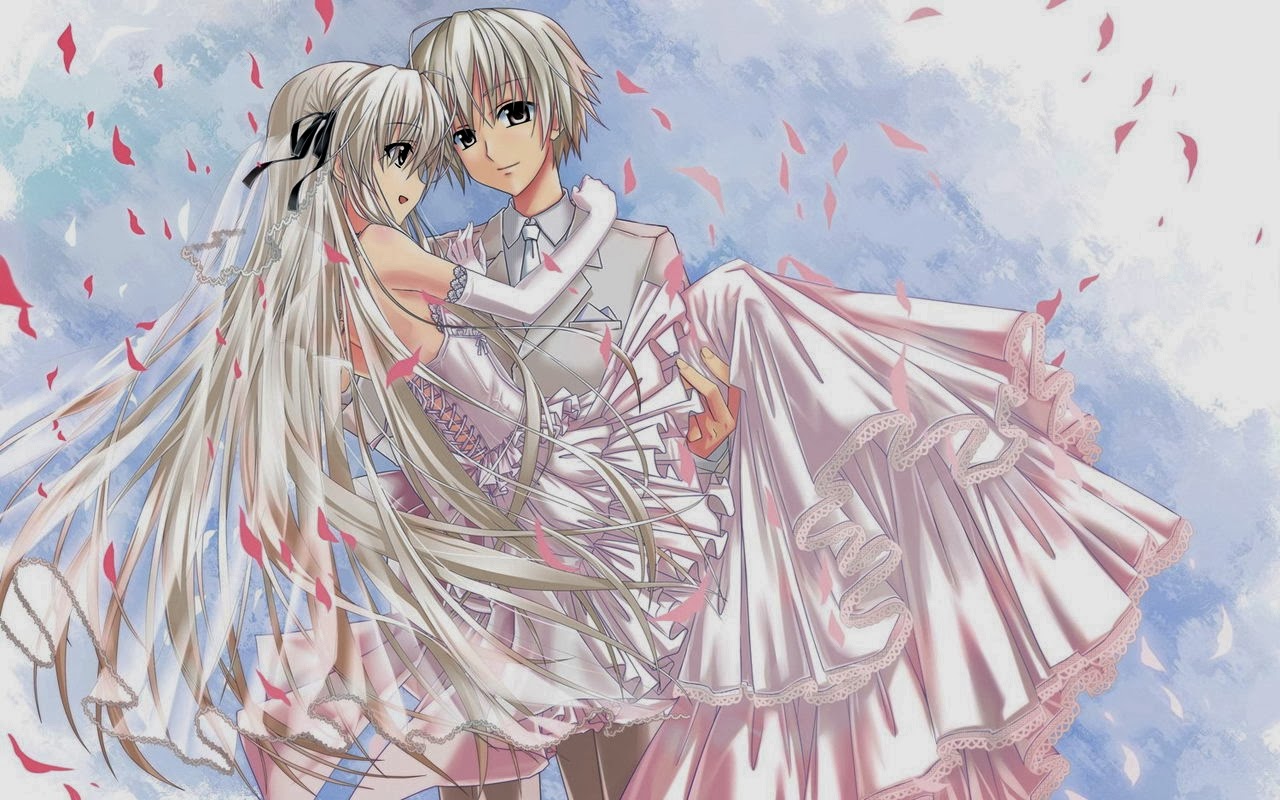 Romantic Boy and Girl anime wallpaper