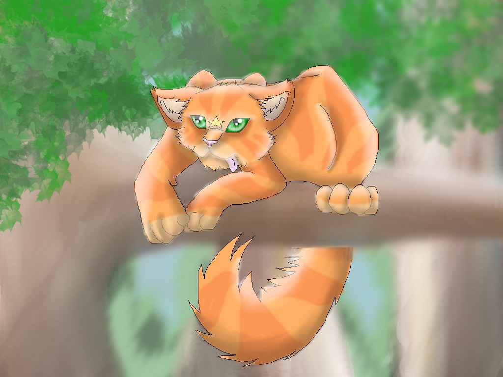 Firestar. Firestar goofing around in a