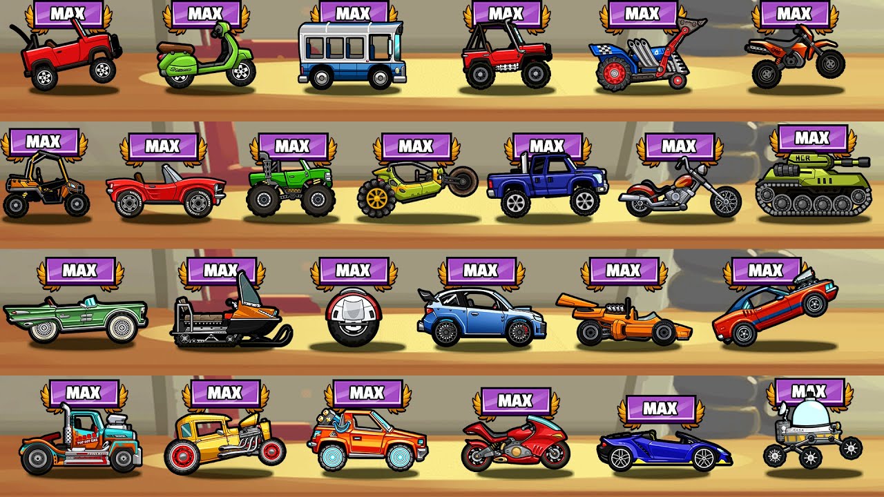 HILL CLIMB RACING 2 VEHICLES MAX
