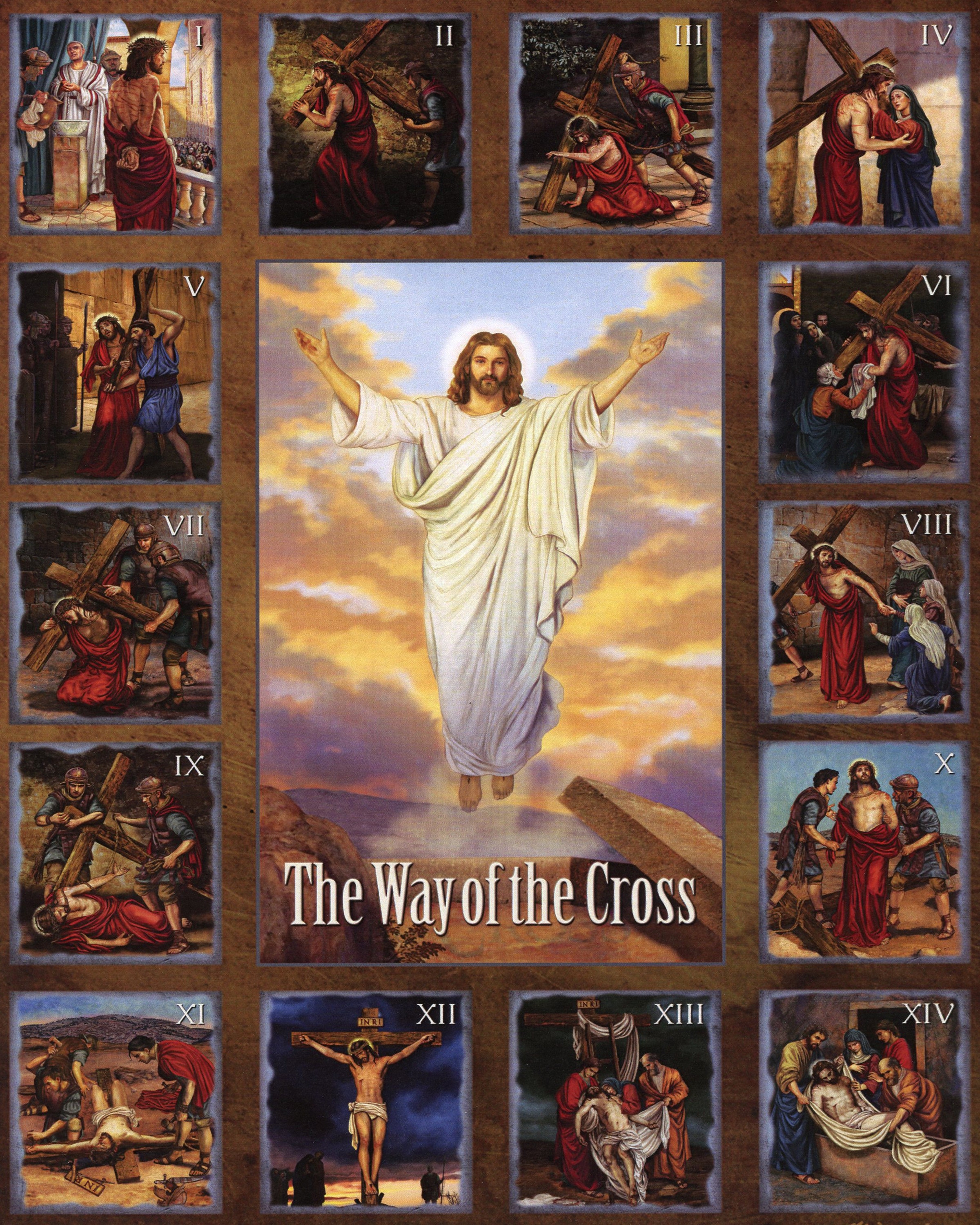 Cross P Catholic Picture Print