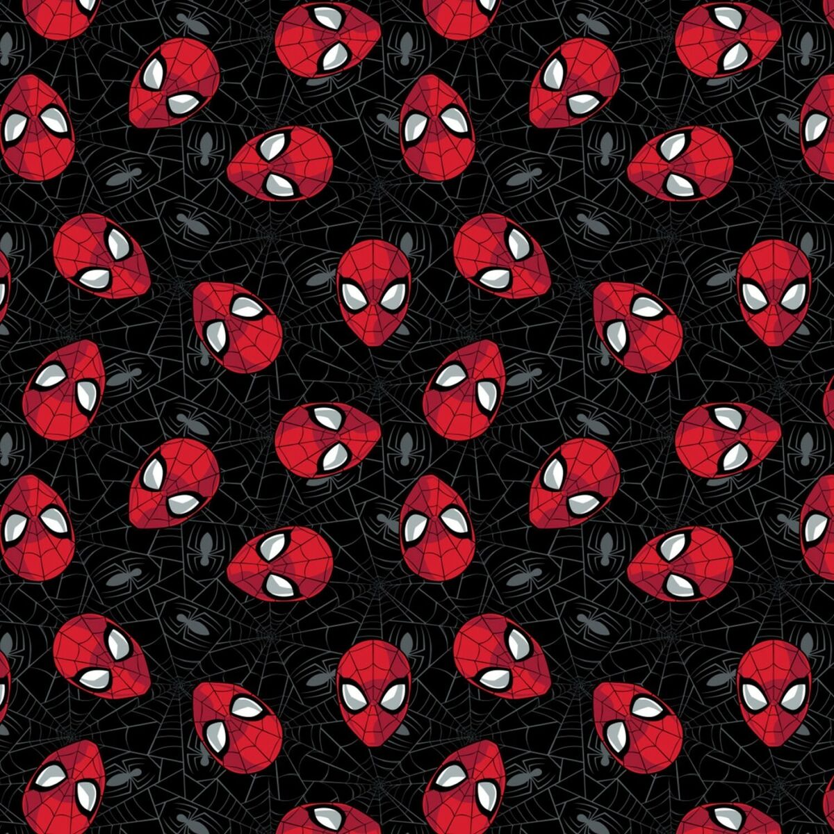 Marvel Spider Man Face Black Web Cotton