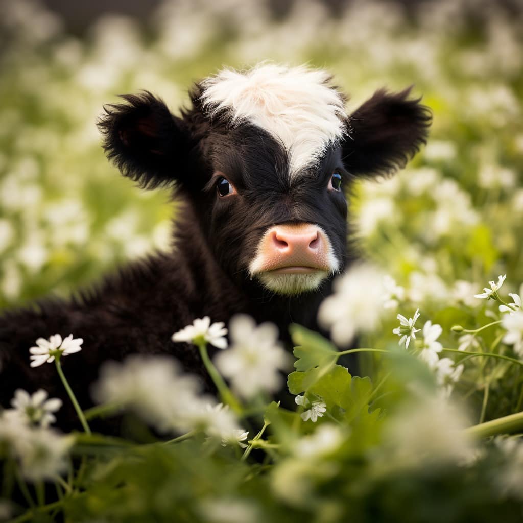 Fluffy cow photography