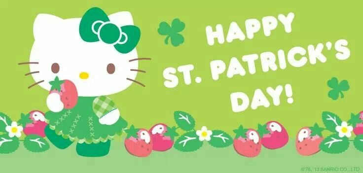 St patricks day. Hello kitty wallpaper