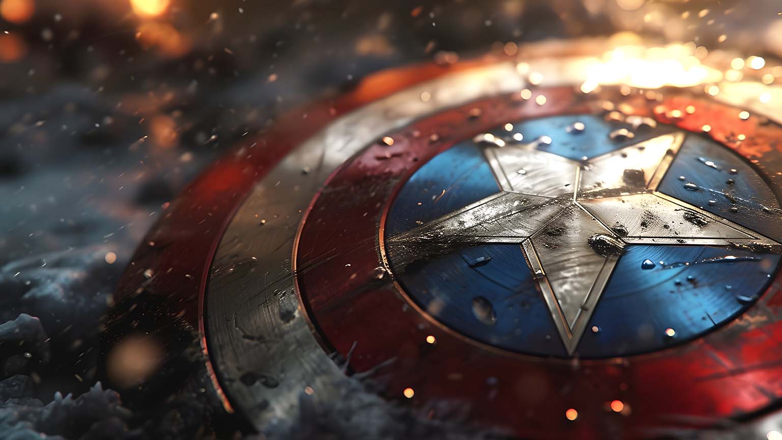Captain America Shield 4K Wallpaper
