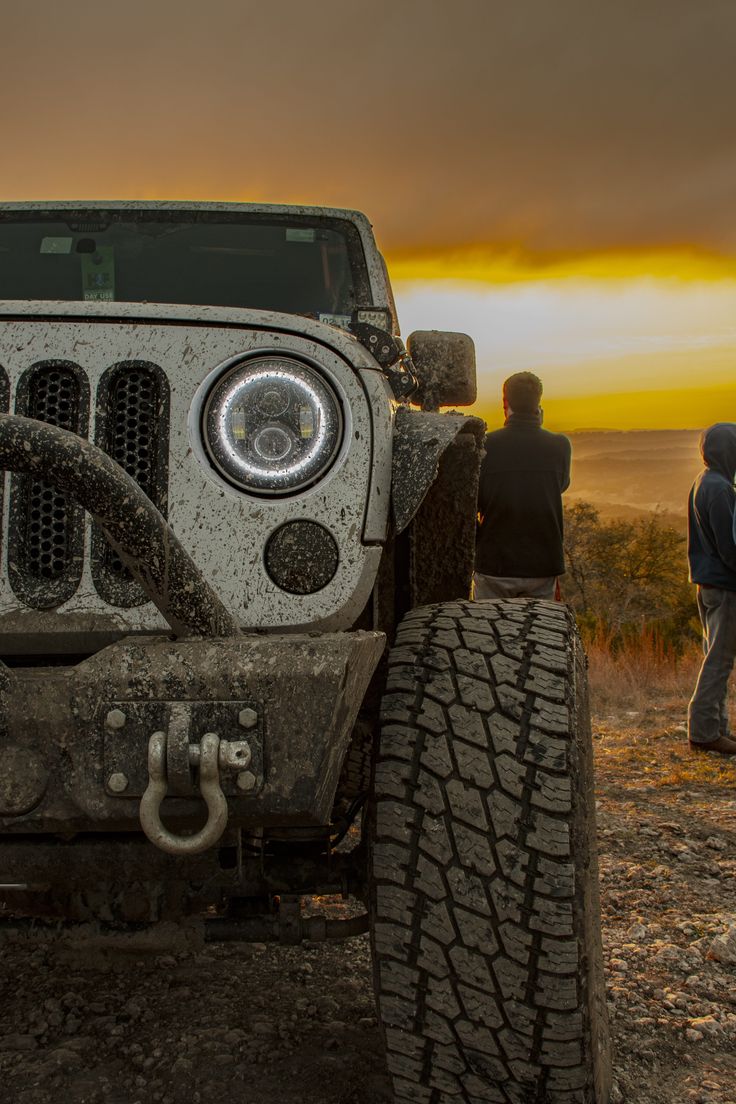 Sunset Adventure with a Jeep