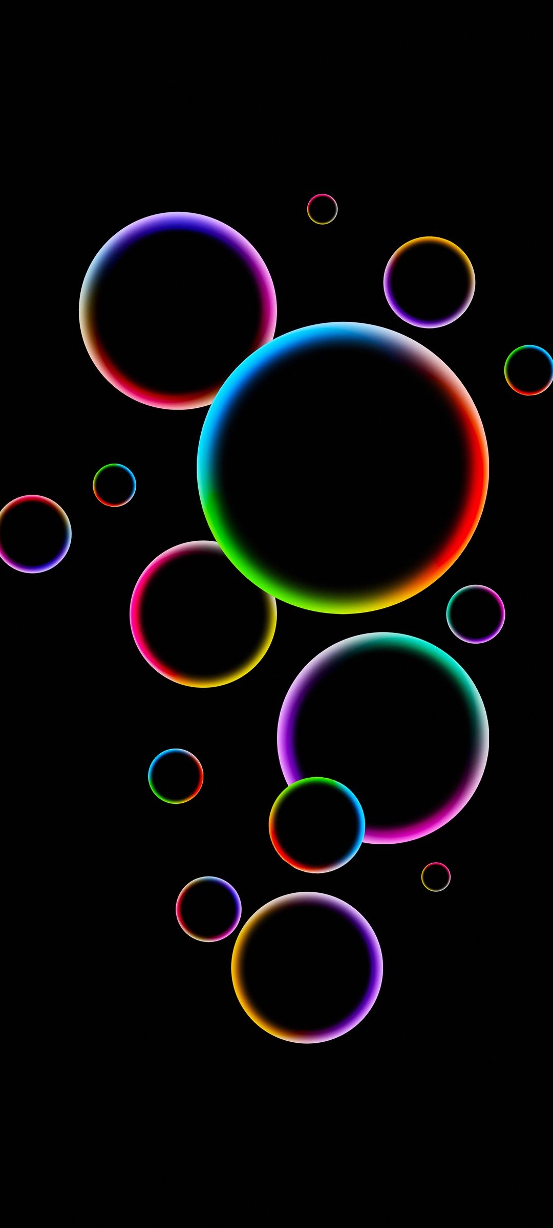 Neon Bubbles Black Phone