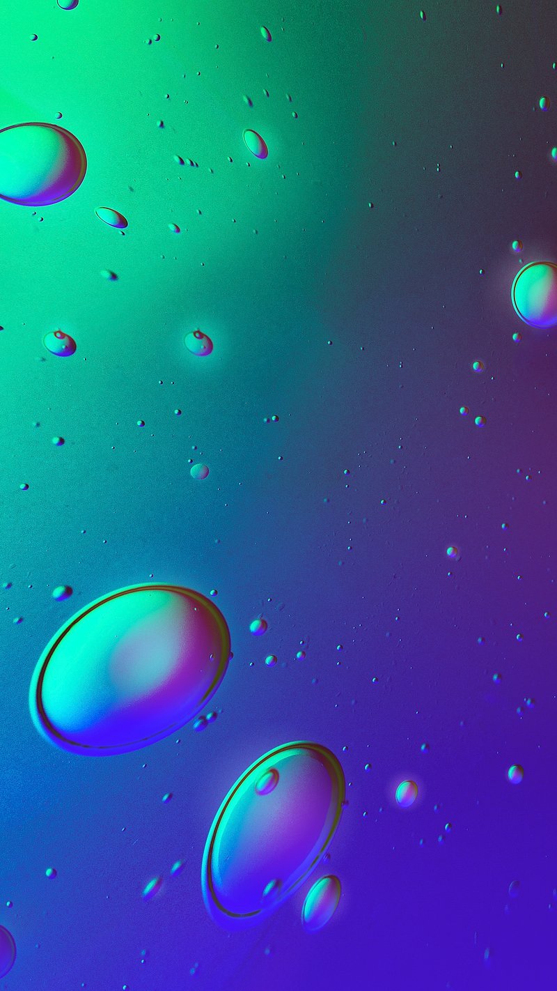 Gradient iPhone wallpaper oil bubble