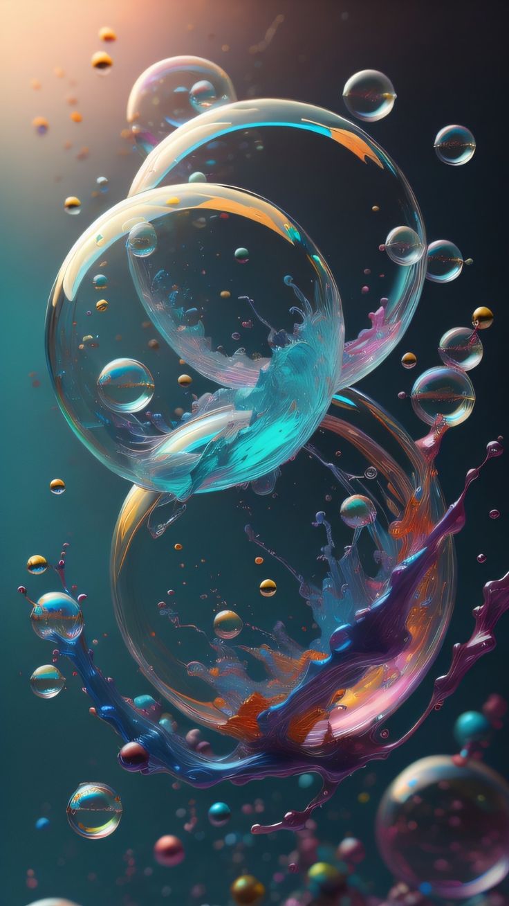Sed Pro. Blue Bubbles Phone Wallpaper