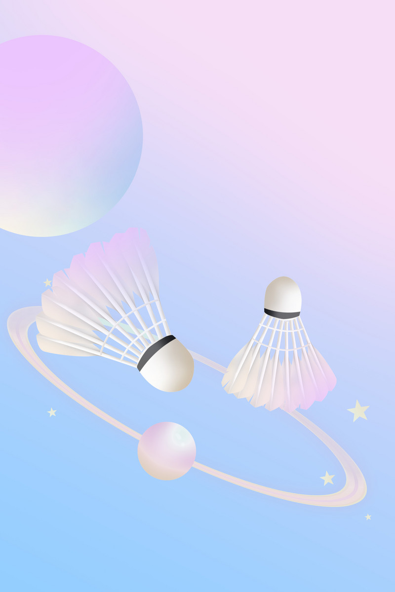 Play Badminton Blue Gradient Background