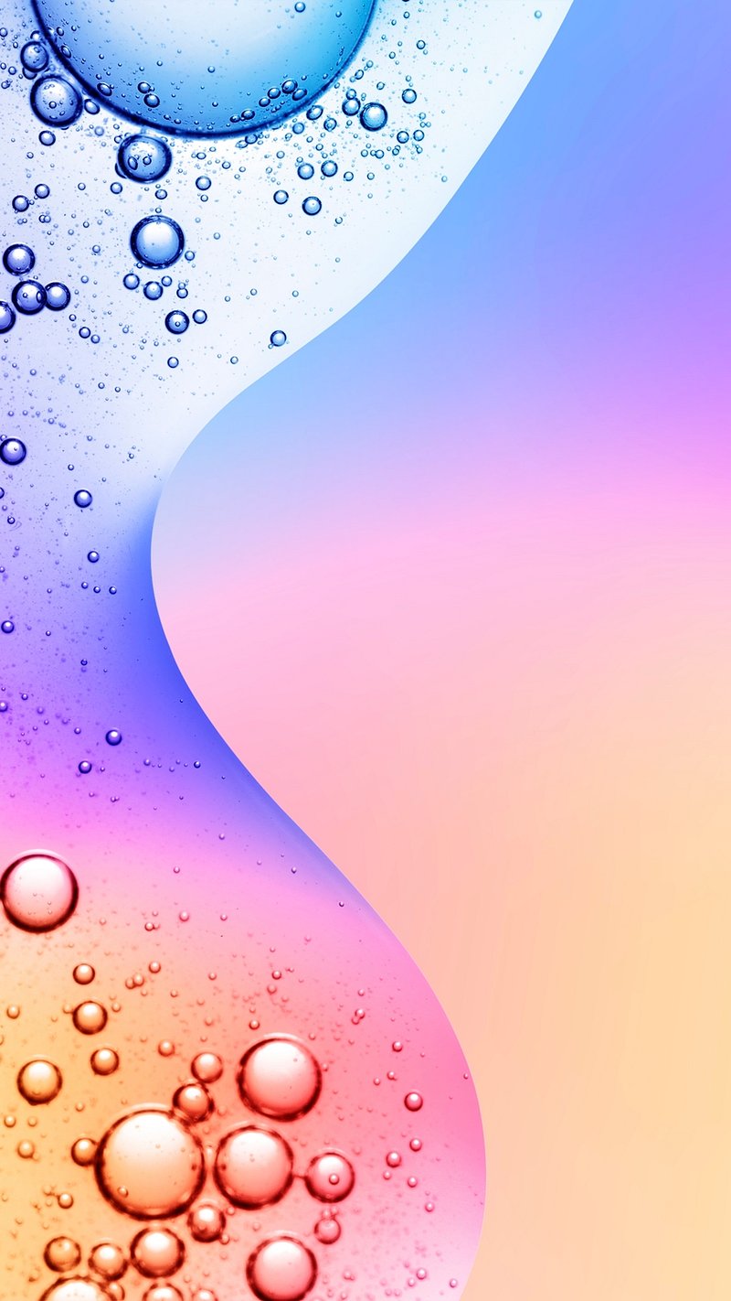 Gradient phone wallpaper oil bubble