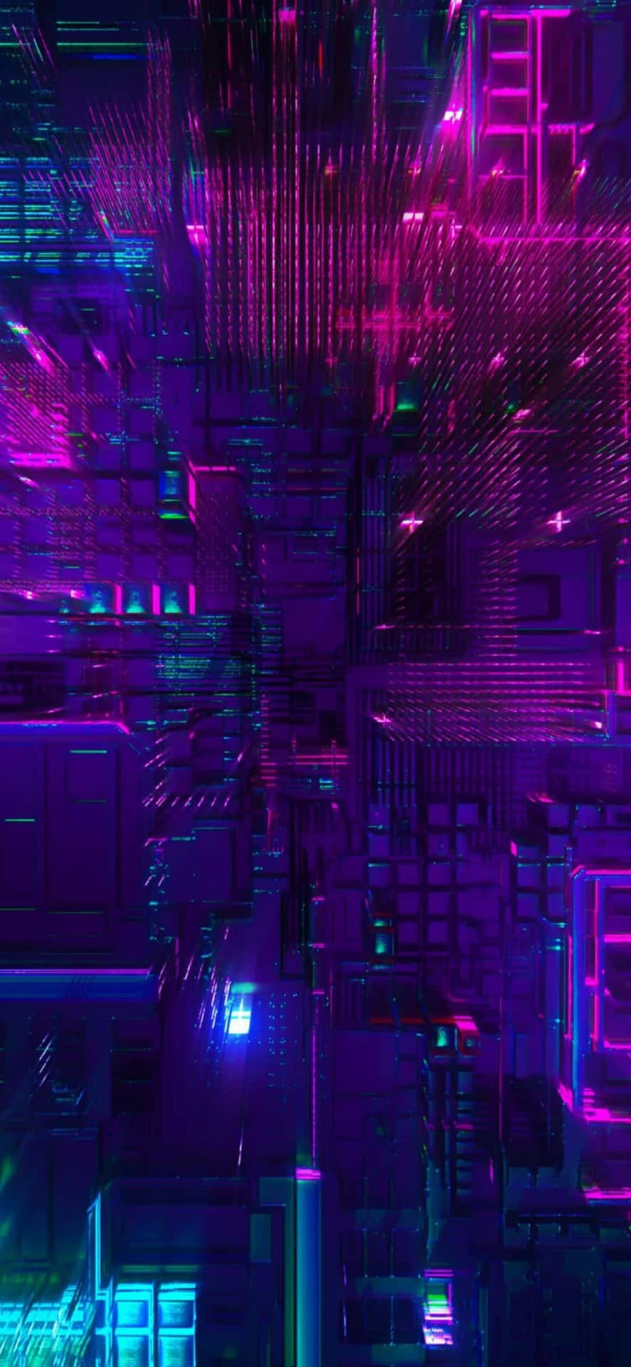 Neon Lights And A Futuristic City