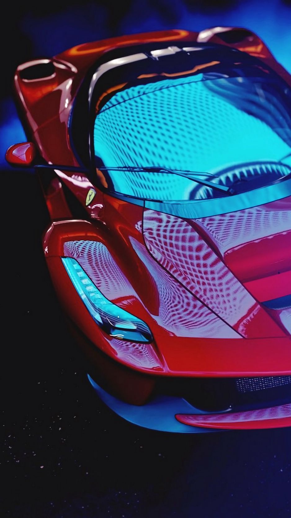 Download Wallpaper 938x1668 Ferrari Laferrari, Ferrari, Sports Car, Race, Top View Iphone 8 7 6s 6 For Parallax HD Background