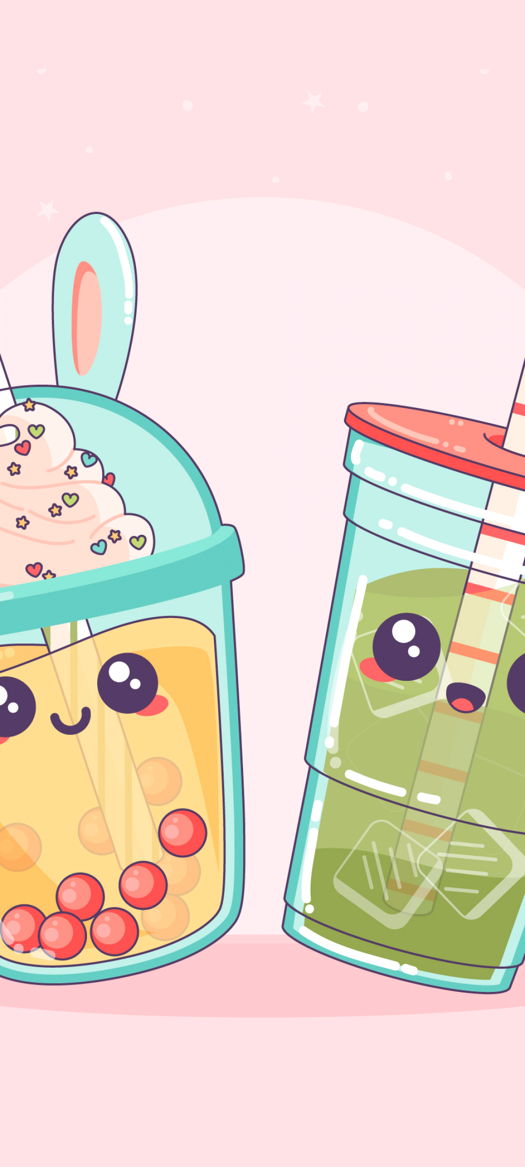 Kawaii bubble tea Wallpaper 4K, Kawaii