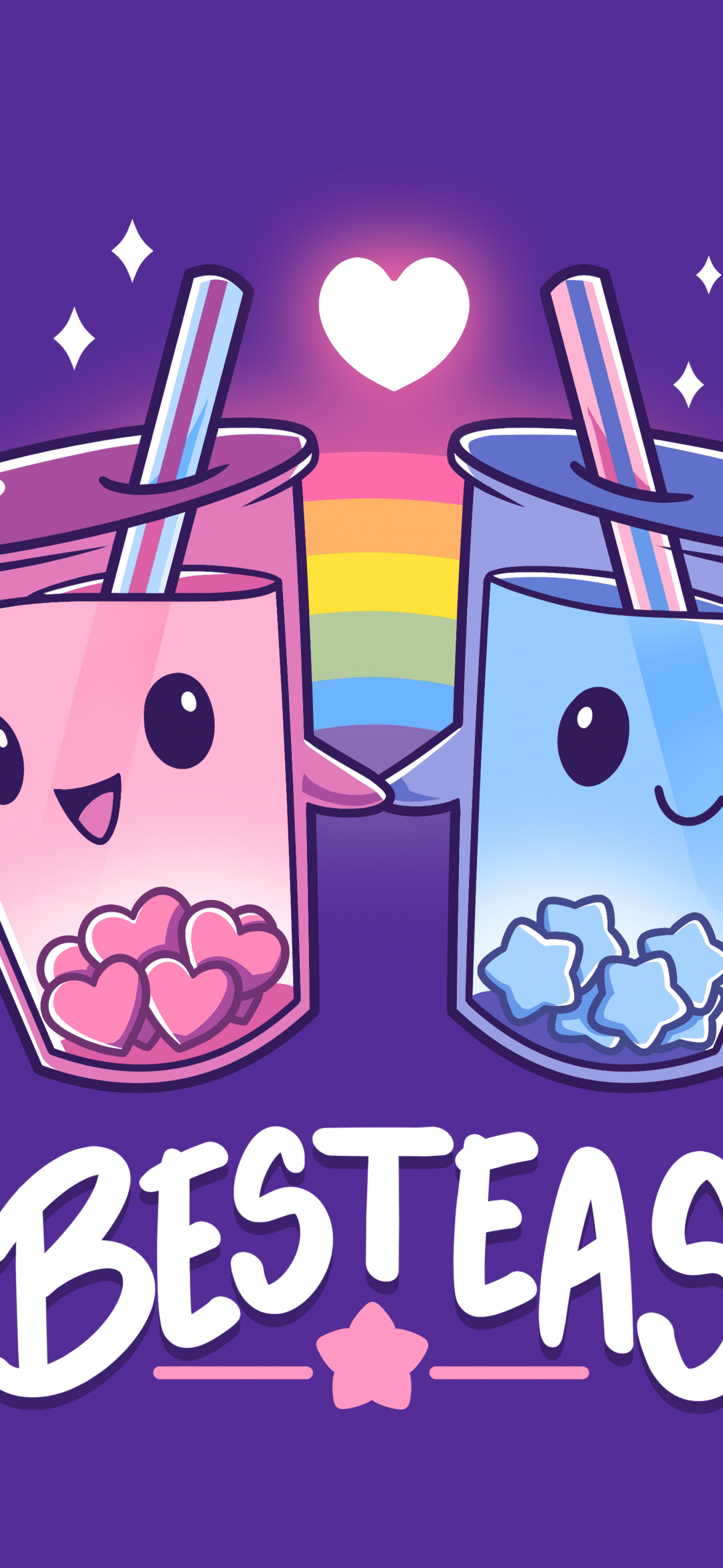 Kawaii bubble tea Wallpaper 4K, Love