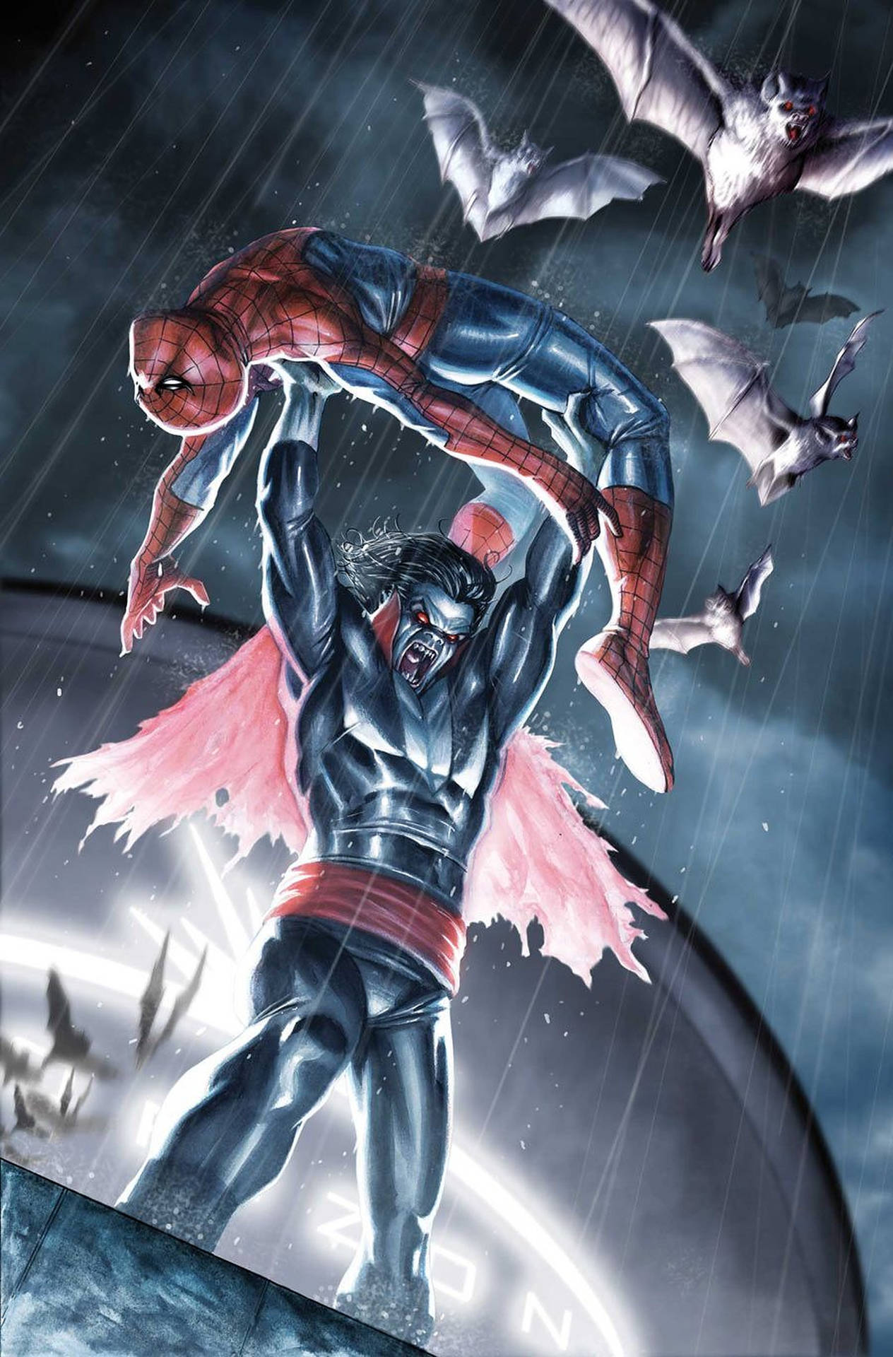 Morbius Carrying Spider Man Wallpaper