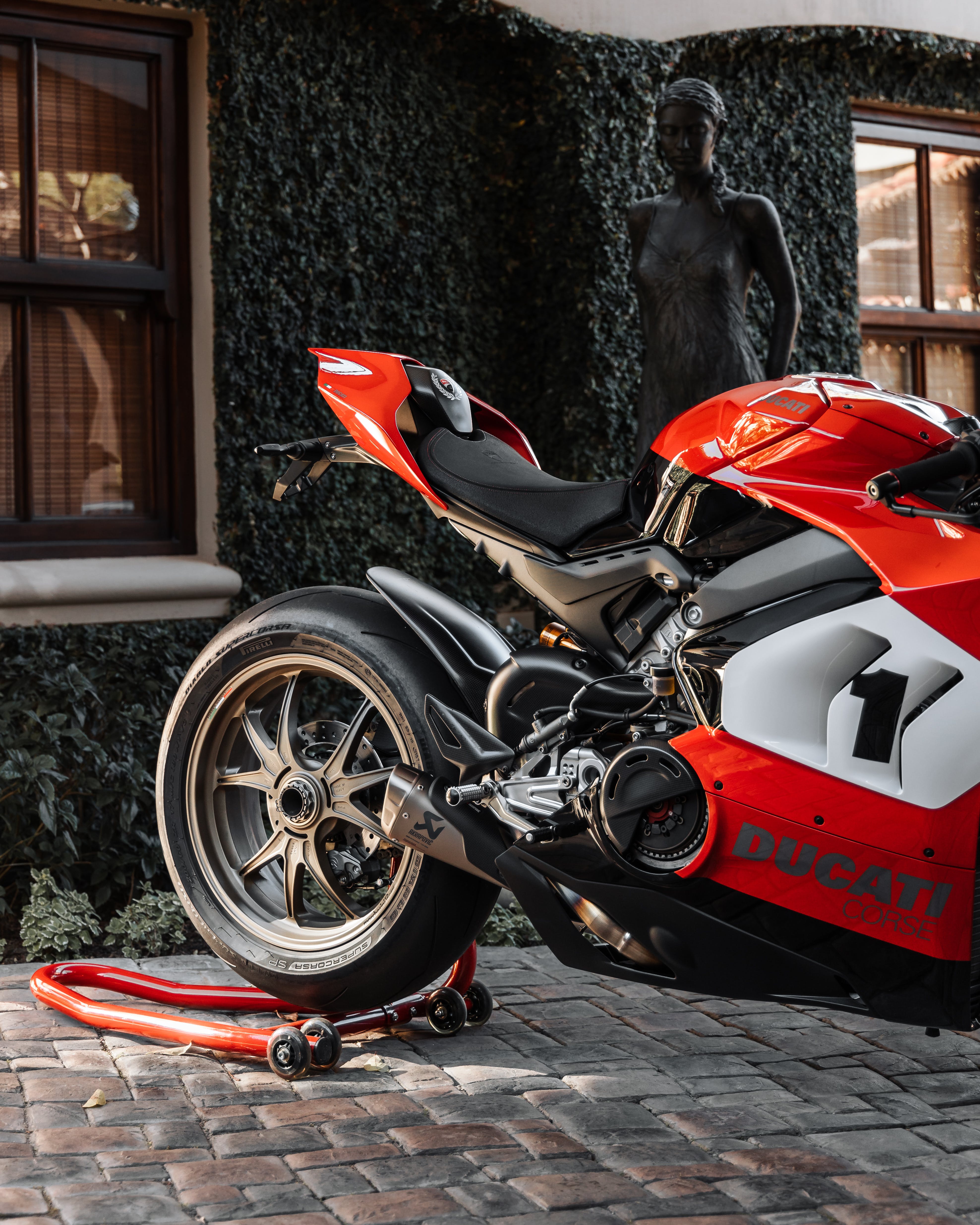 Ducati Panigale on Motorcycle Stand
