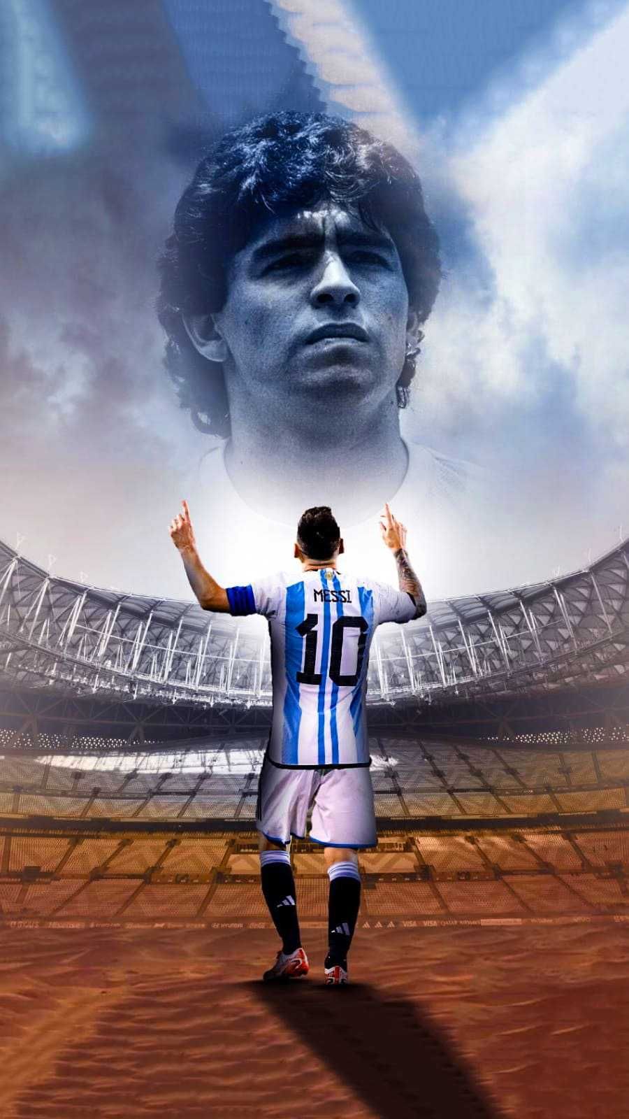 Maradona Messi Wallpaper Discover more