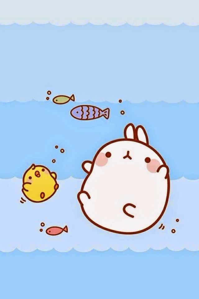 Kawaii iPhone wallpaper. Molang