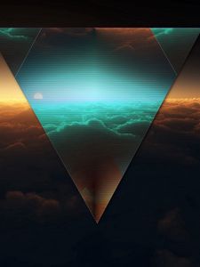 Triangle old mobile, cell phone