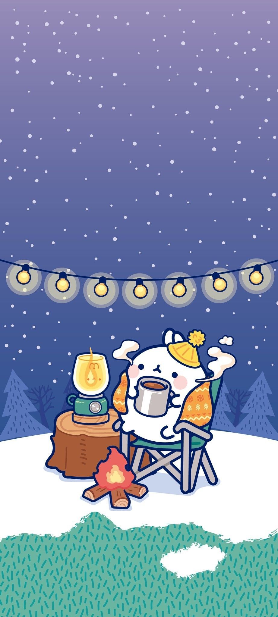 Molang wallpaper, Cute cartoon