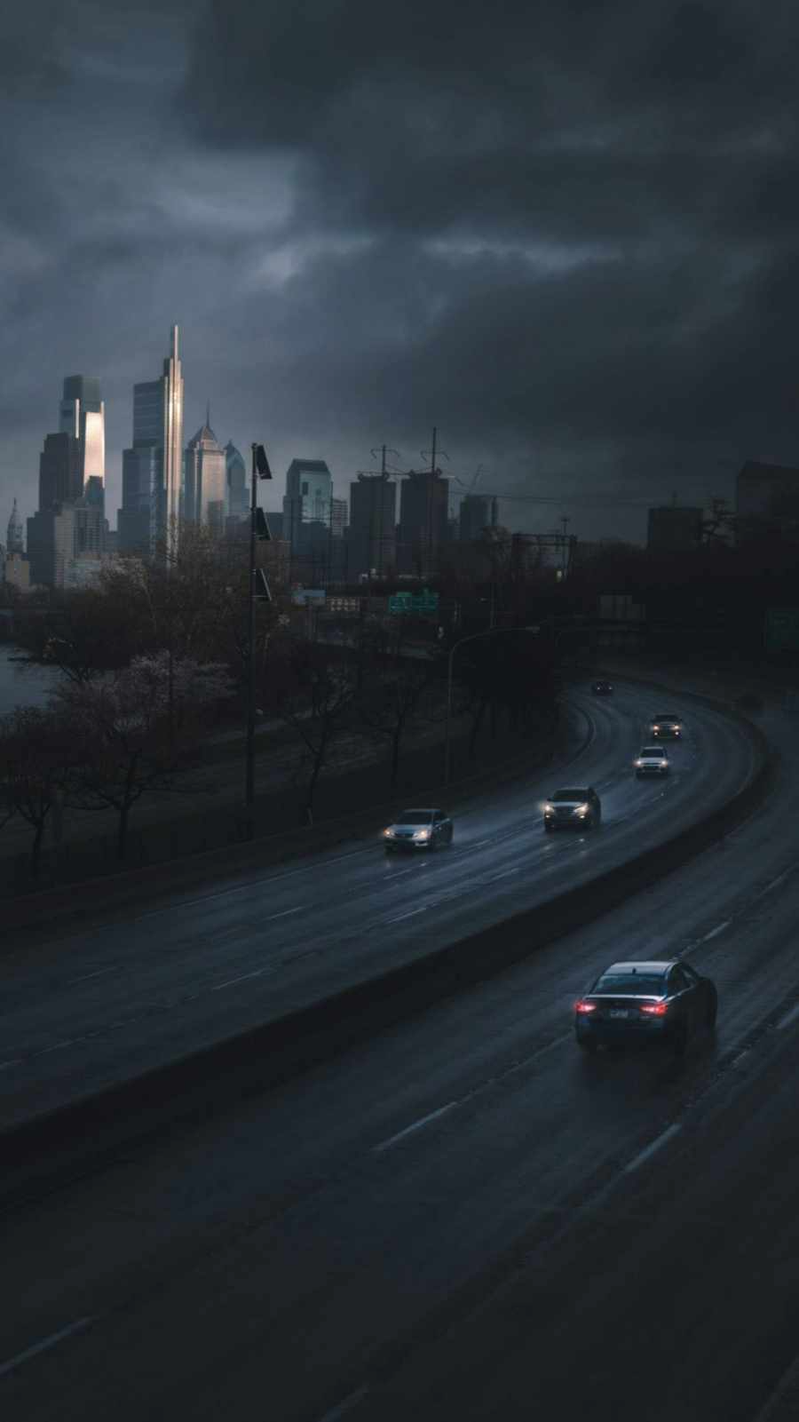 Dark City iPhone Wallpaper. City