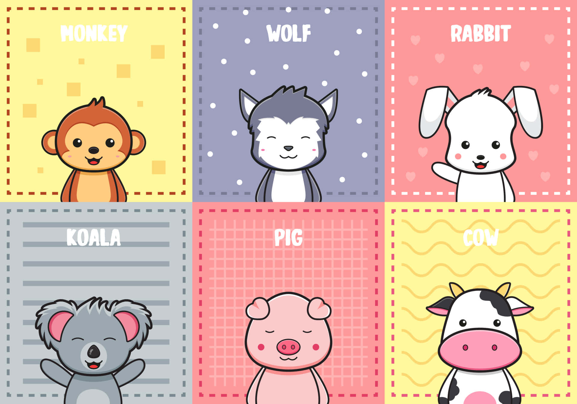 Different Animals Wallpaper