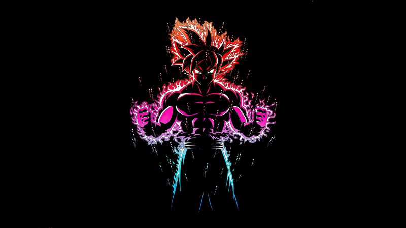 Ultra Instinct Goku Wallpaper 4K, Black