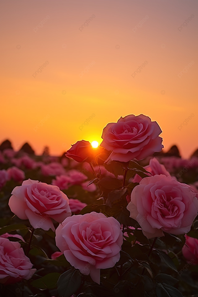 Pink Roses Background Wallpaper