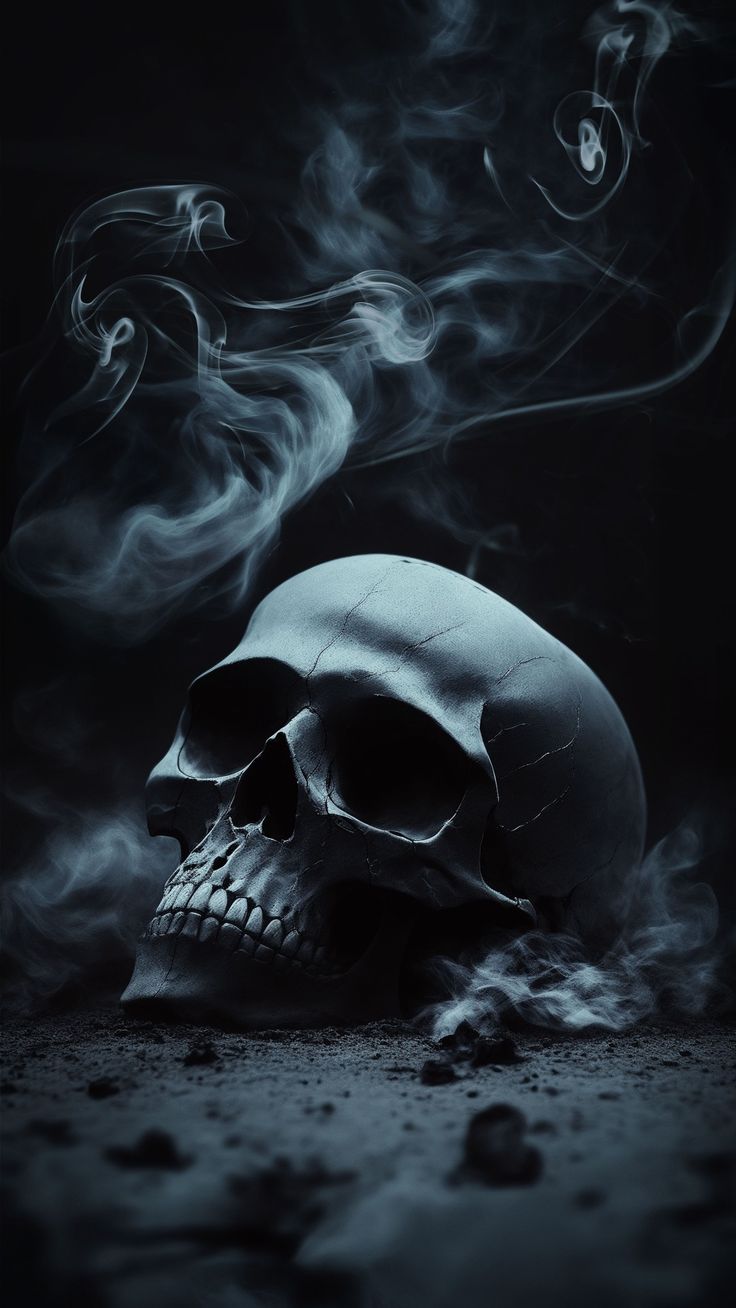 Black skulls wallpaper, HD skull