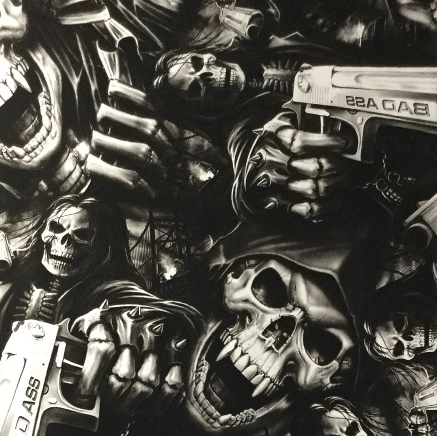 Badass Skulls Hydrographic film
